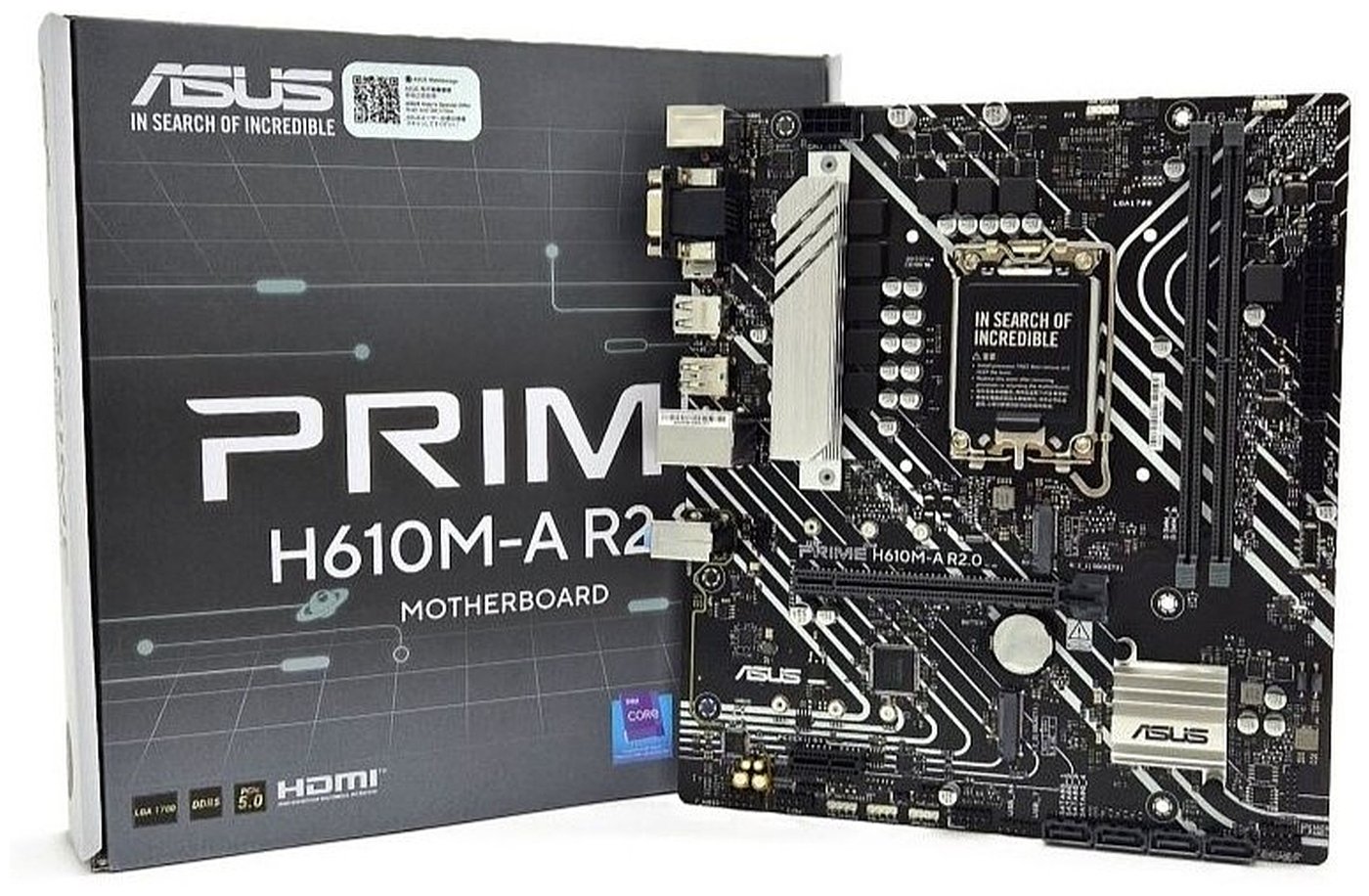 Изображение товара Материнская плата Asus PRIME H610M-A R2.0 с поддержкой DDR5 и PCIe 4.0 Изображение товара Материнская плата Asus PRIME H610M-A R2.0 с поддержкой DDR5 и PCIe 4.0