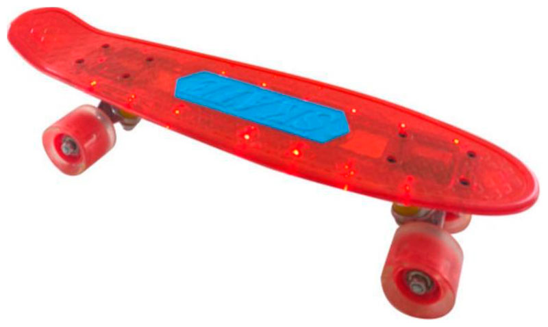 Изображение товара Детский скейтборд Navigator пластик с световыми колесами 60 мм красный