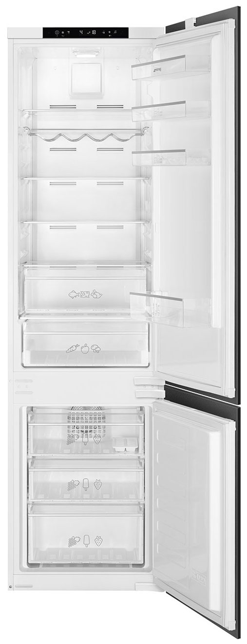 Встраиваемый двухкамерный холодильник Smeg C8194TNE встраиваемый двухкамерный холодильник bosch serie 4 vitafresh kiv86vf31r