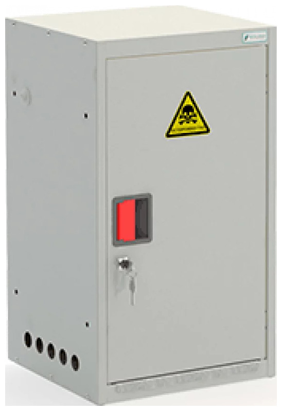 Шкаф для газовых баллонов Металл-Завод 27л (на 1 шт), серый термоодеяло для обогрева газовых баллонов тэо гб2 27л