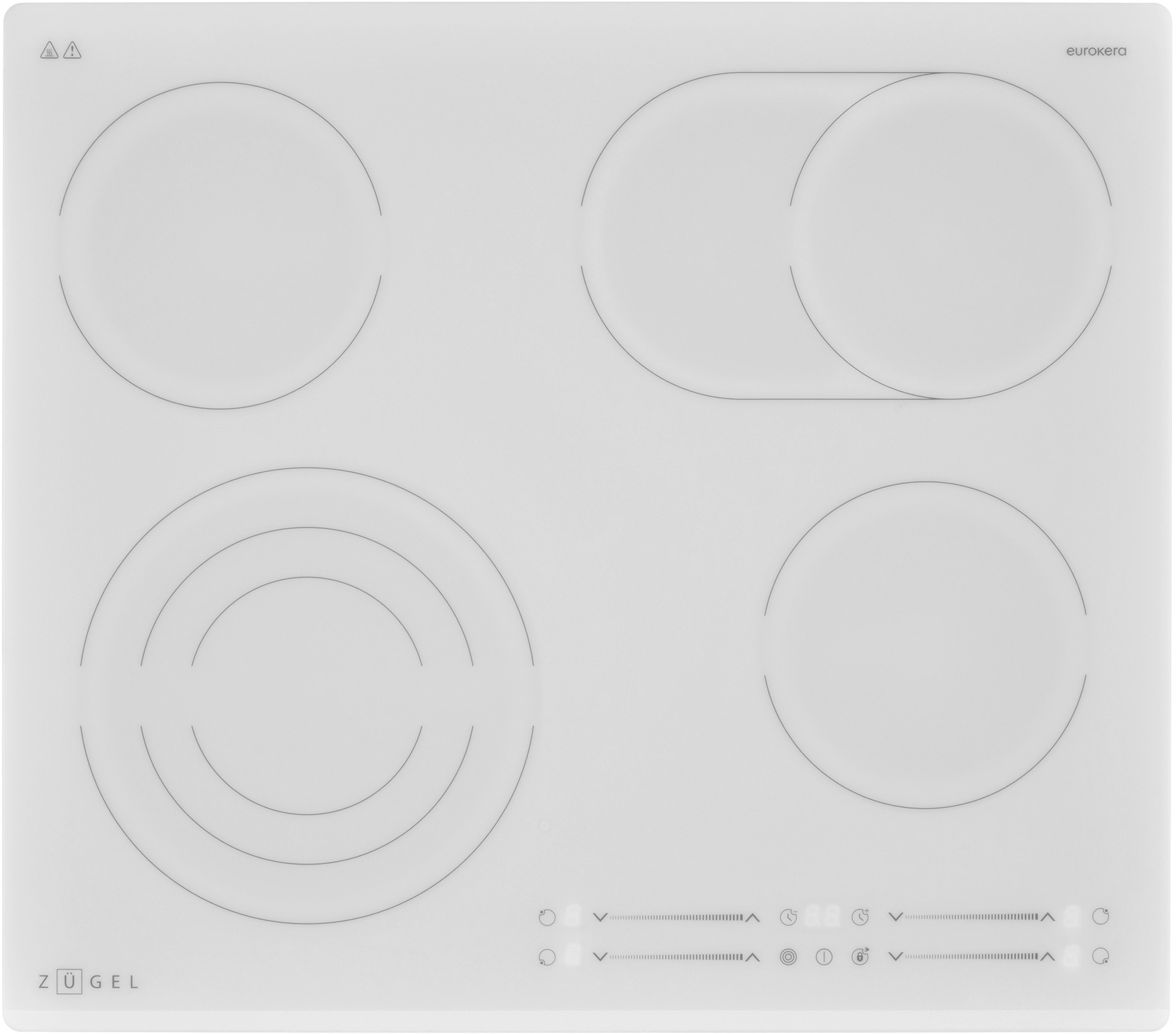 Изображение товара Электрическая варочная панель Zugel ZEH603W 4 конфорки стеклокерамика Франция