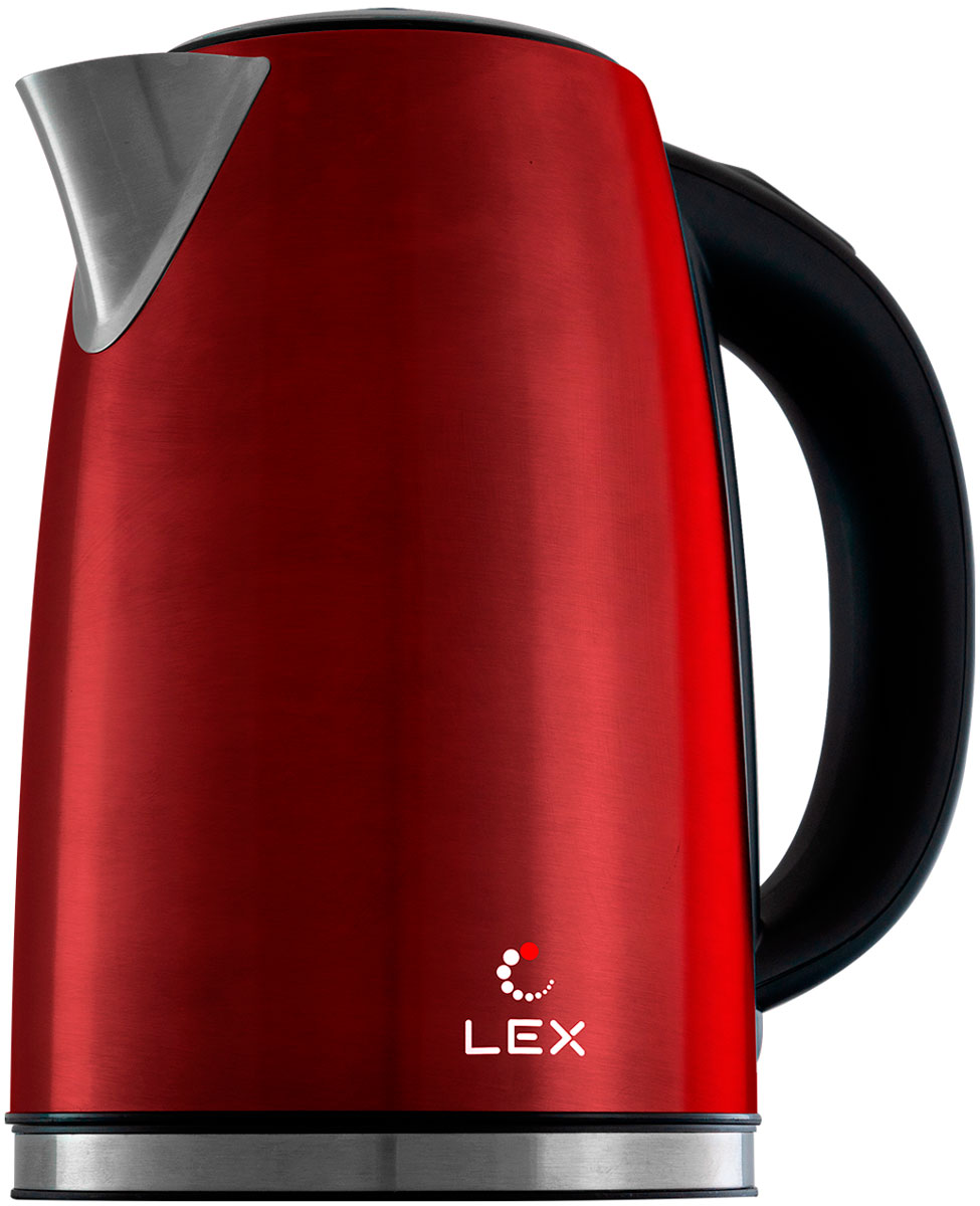 цена Чайник электрический LEX LX 30021-2 стальной (красный)