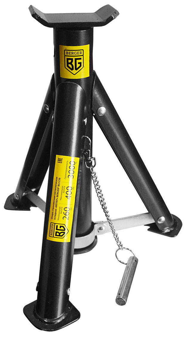 Изображение товара Опора Berger BG1238 страховочная металлическая складная 3 т "ВЕПЕР" 265-415 мм