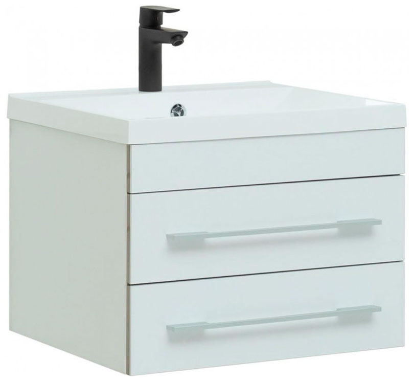 Изображение товара Тумба под раковину Aquanet Верона 58 (подвесная 2 ящика) белый (00176667)