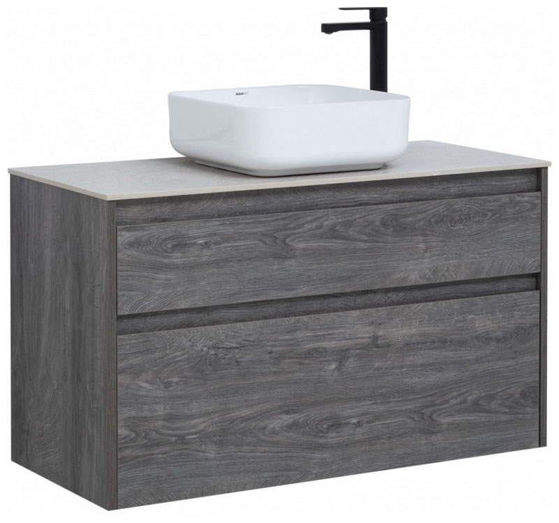 Изображение товара Тумба под раковину Aquanet Nova Lite 100 дуб рошелье 2 ящика стиль модерн