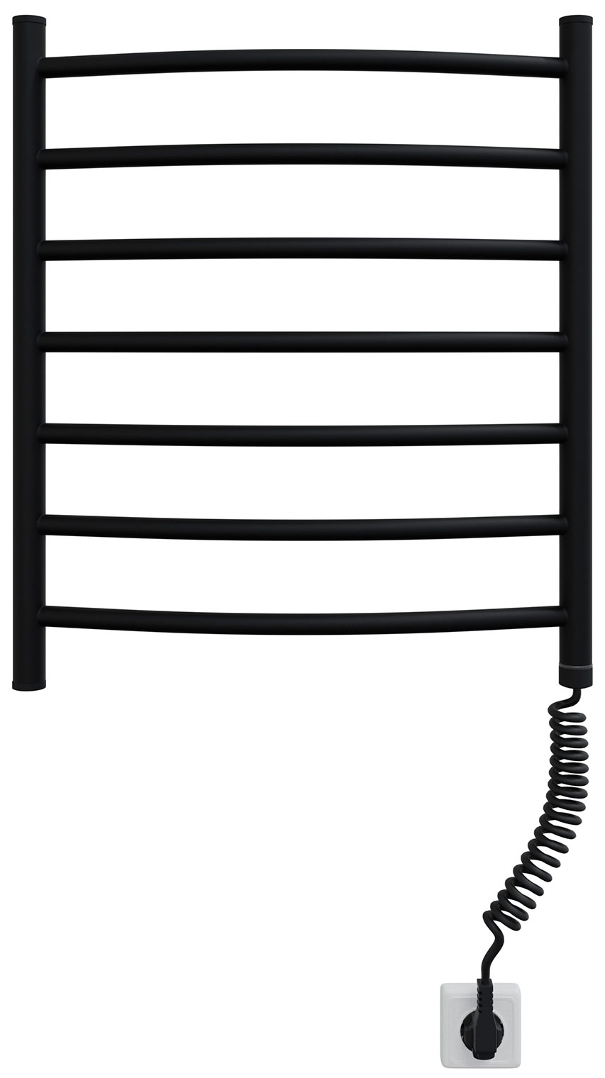 

Полотенцесушитель электрический Laris Классик ЧКЧ7 500х600 Черный Муар Правое подключение 73207599