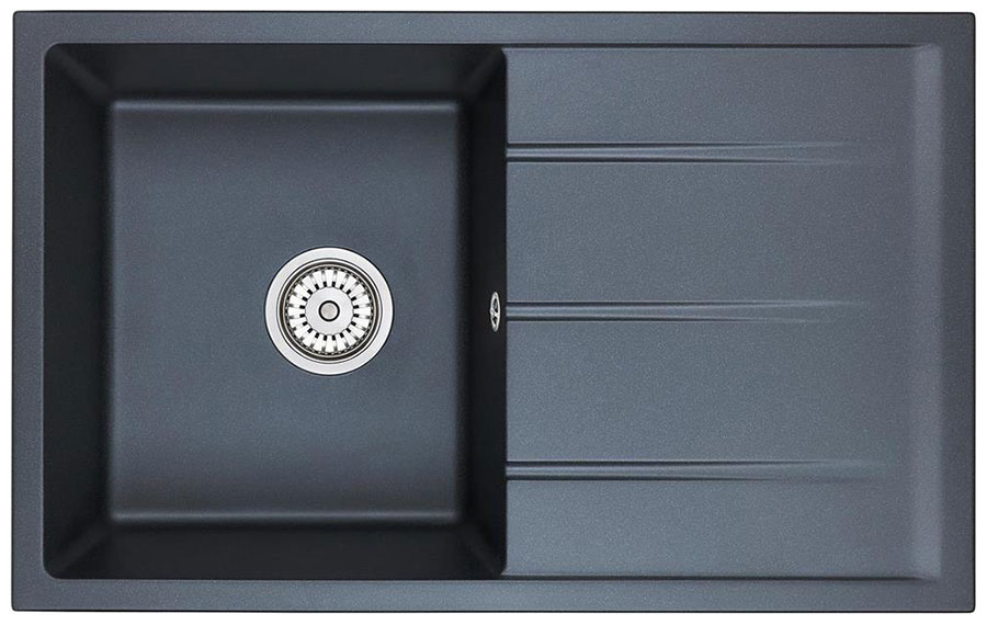 Изображение товара Кухонная мойка Emar EMQ-1800.Q Морион прямоугольная с крылом 80x50 см