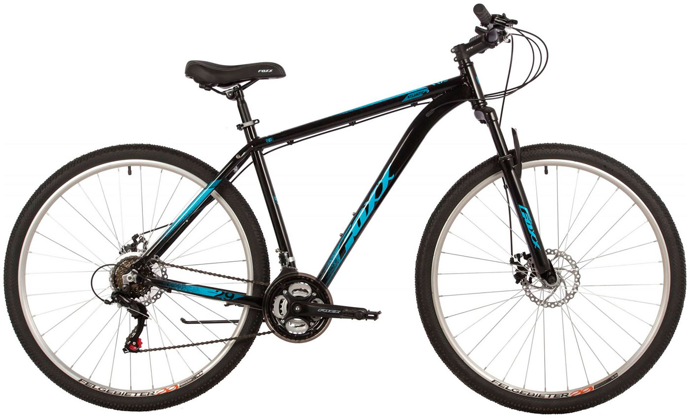 Велосипед Foxx 29 ATLANTIC D черный алюминий размер 22 29AHD.ATLAND.22BK2
