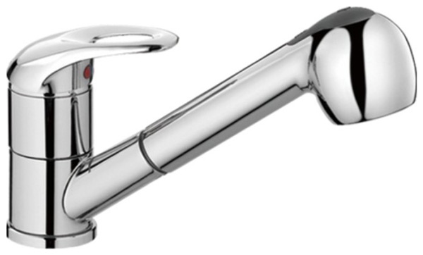 Изображение товара Смеситель для кухни Haiba HB03 хром с поворотным изливом и выдвижным механизмом