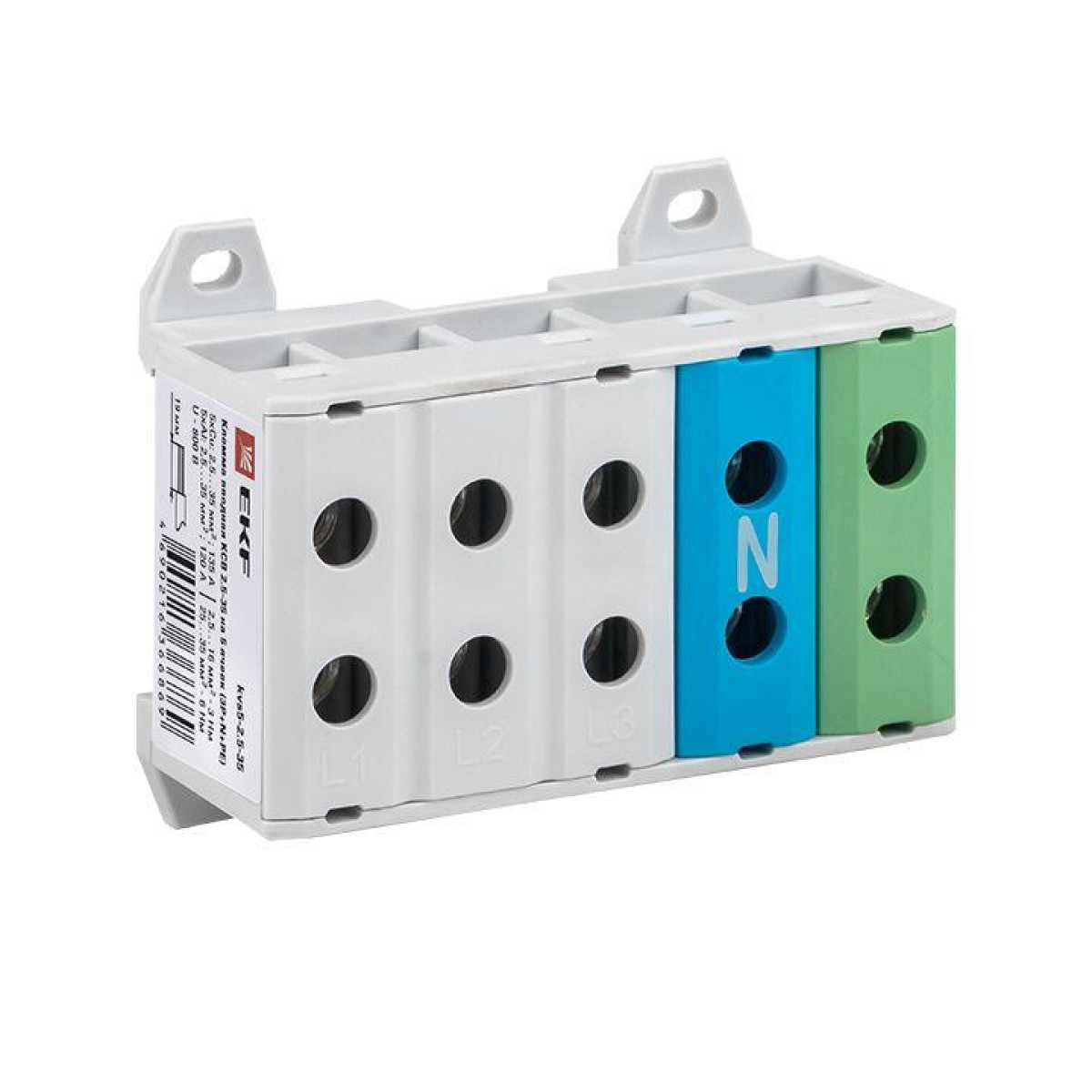 Изображение товара Клемма силовая вводная EKF КСВ 2.5-35 (3P+N+PE) PROxima для электромонтажа