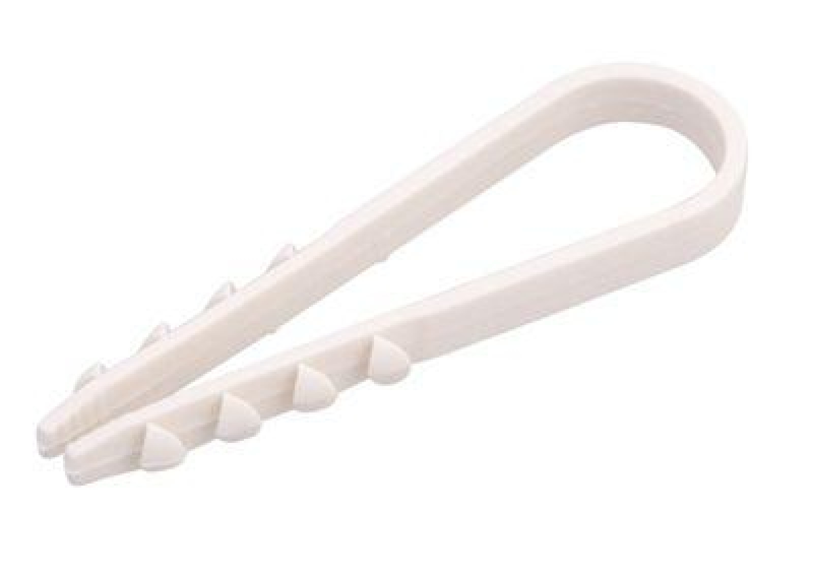 Изображение товара Кабели, провода и аксессуары Rexant Дюбель-хомут 5-10 для круглого кабеля бел. (уп.100шт)
