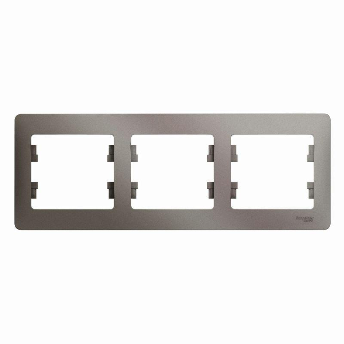 Изображение товара Рамки, декоративные элементы, основания для ЭУИ Systeme Electric Рамка 3-м Glossa горизонт. платина SE