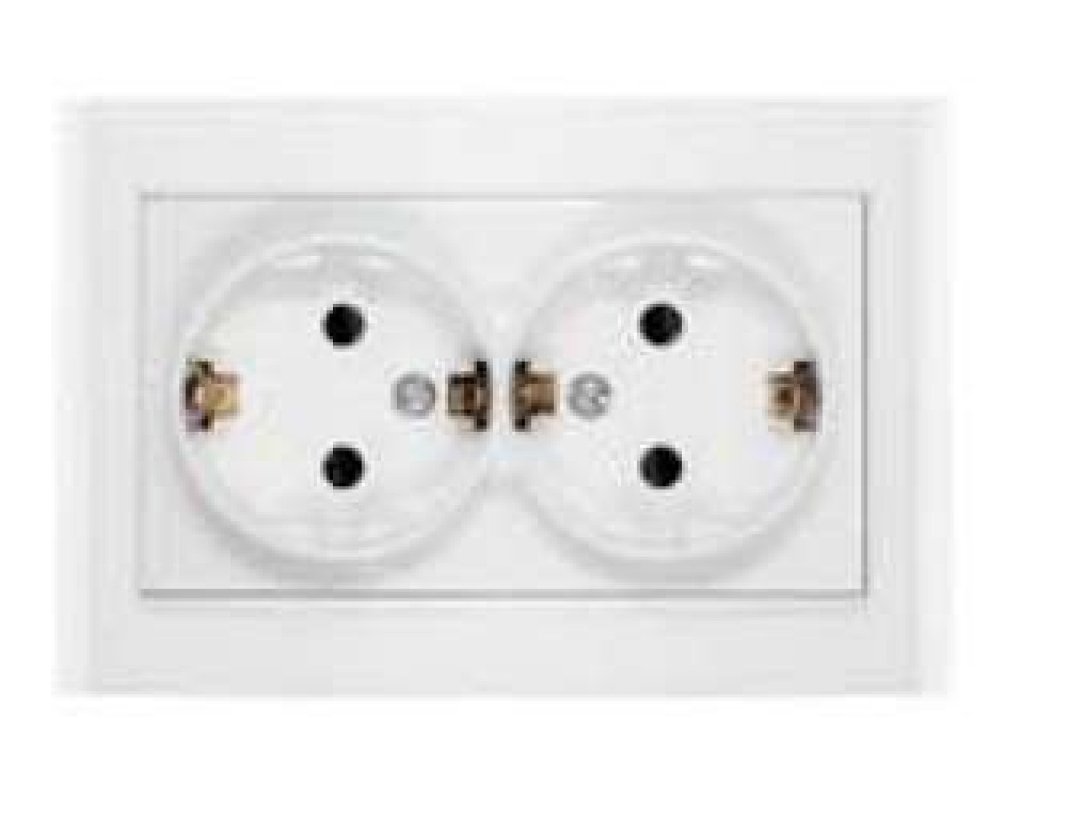 Изображение товара Универсальная розетка 2-м СП Бриллиант 16А IP20 заземлительная защита шторки