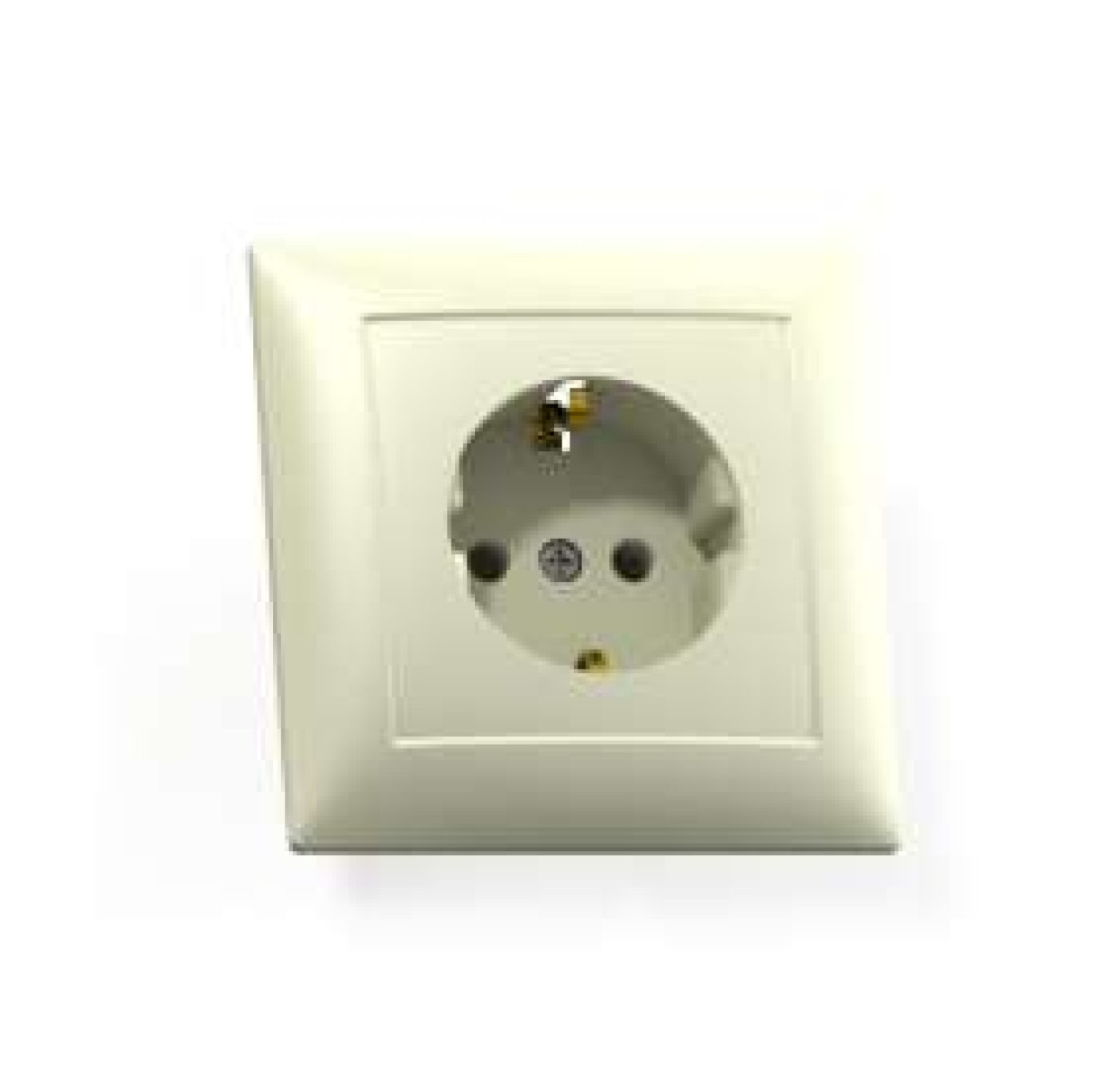 Изображение товара Розетки Кунцево-Электро Розетка 1-м СП Селена РС16-370 16А IP20 с заземл. сл. кость Кунцево