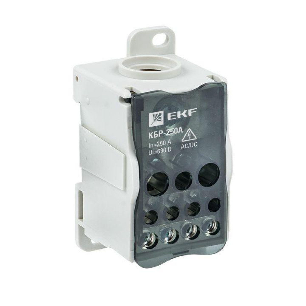 Изображение товара Высоковольтный распределительный блок КБР-250А EKF с крепежом на панель и DIN