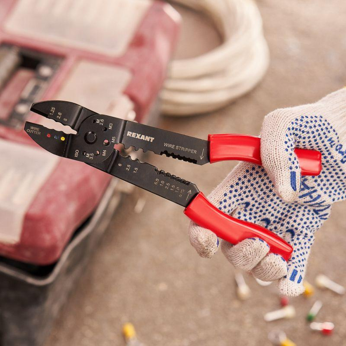 Изображение товара Инструмент для обжима Rexant Кримпер HT-204 TL-204 универсальный 6 в 1