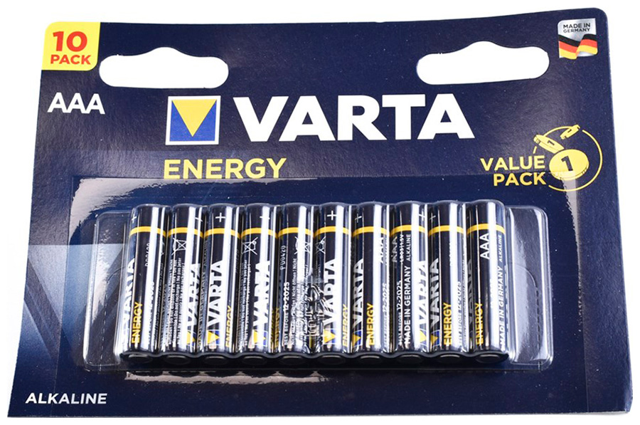 Батарейка VARTA ENERGY AAА, бл.10 батарейка varta superlife 9v бл 1