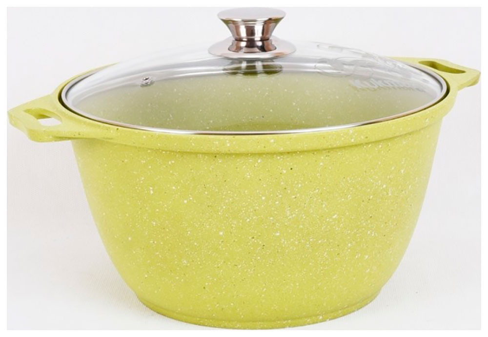 Кастрюля Kukmara ''Trendy style lime'' 2 л со стеклянной крышкой (к21tsl)