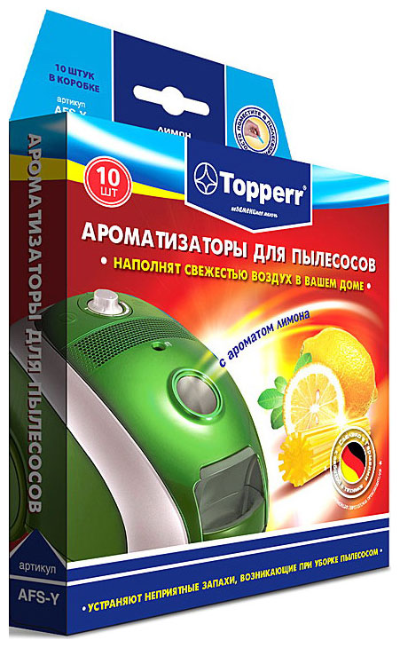 Освежитель воздуха Topperr Лимон 1901 AFS-Y ароматизатор для пылесосов topperr лимон 1901 afs y