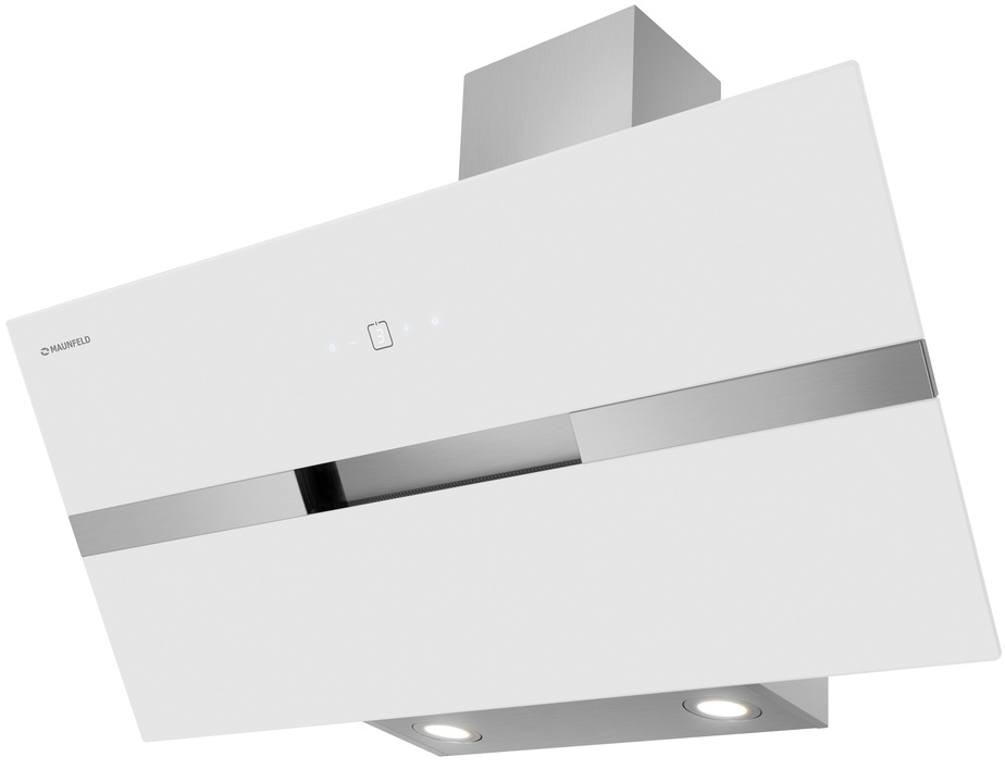 Изображение товара Вытяжка Maunfeld MERSEY 90 нержавейка/ белое стекло