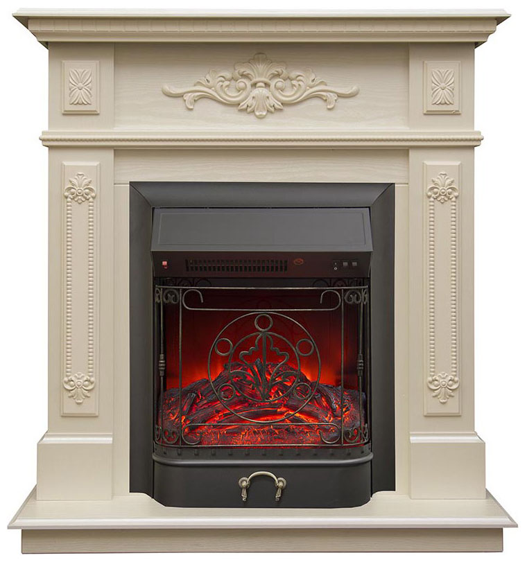 

Каминокомплект Realflame Lilian STD/EUG WT Majestic Lux Black, Жемчужный