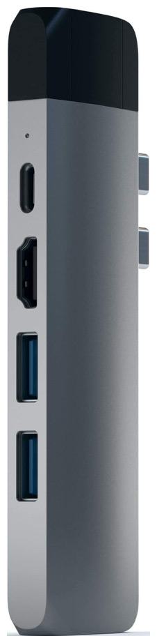 Изображение товара USB-хаб Satechi Aluminum Pro Hub with Ethernet & 4K HDMI, серый космос (ST-TCPHEM)