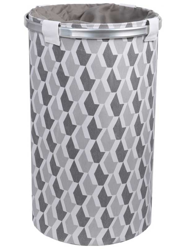 Изображение товара Корзина для белья Fixsen SMART STYLE, на завязках (FX-1033A) серая