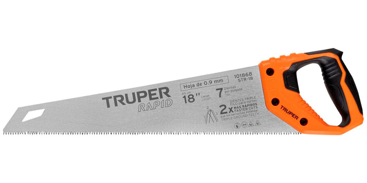 Изображение товара Ножовка Truper STR-18 101868 450 мм профессиональная для дерева