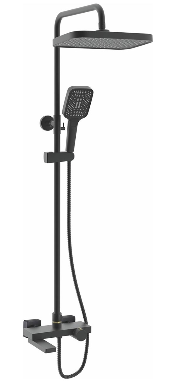Изображение товара Душевая система Rose R18H/черный (R1896H)