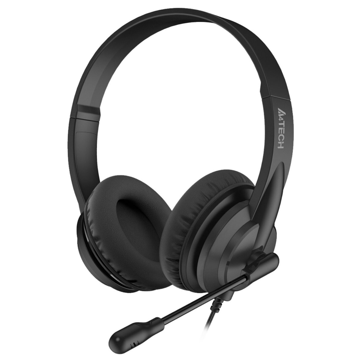 Изображение товара Наушники с микрофоном A4Tech HS-10 черные накладные с 2м кабелем