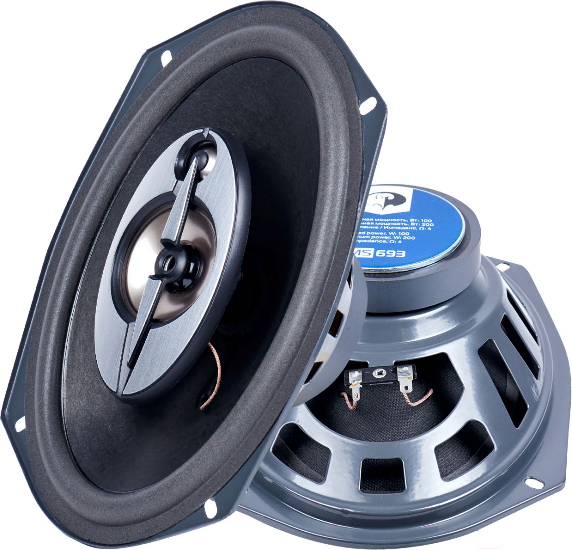 Изображение товара Автомобильные колонки Phantom MS 693 коаксиальные 6x9 дюймов 200Вт 4Ом