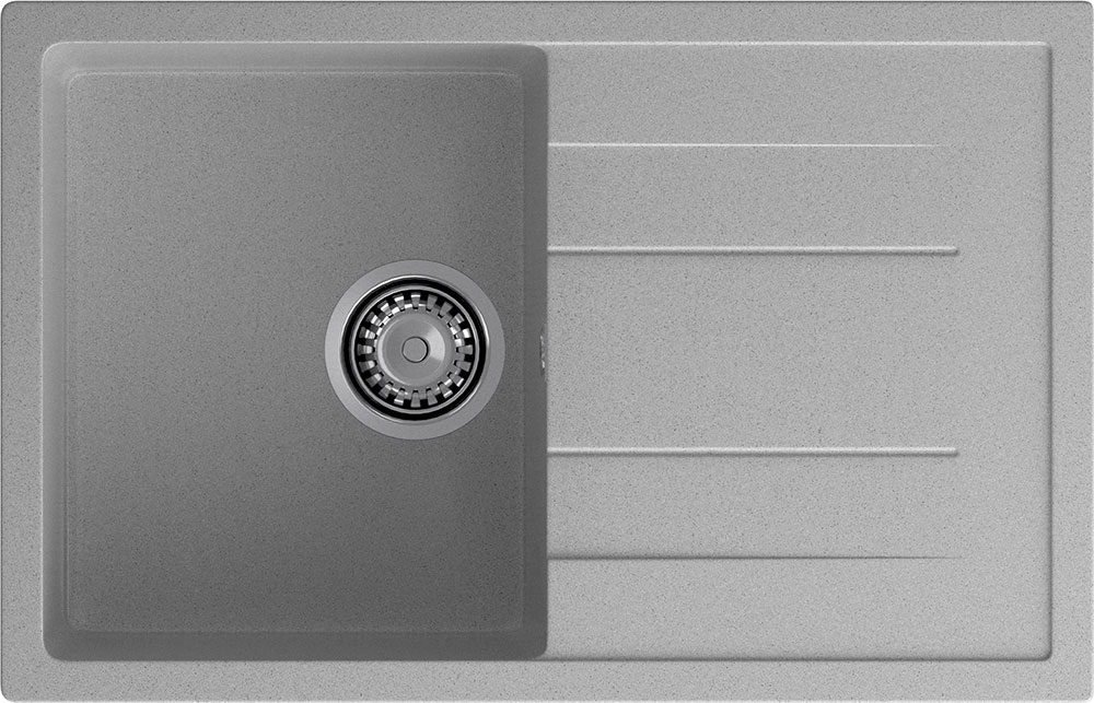 Изображение товара Кухонная мойка GranFest QUADRO 780L с крылом и мраморным покрытием