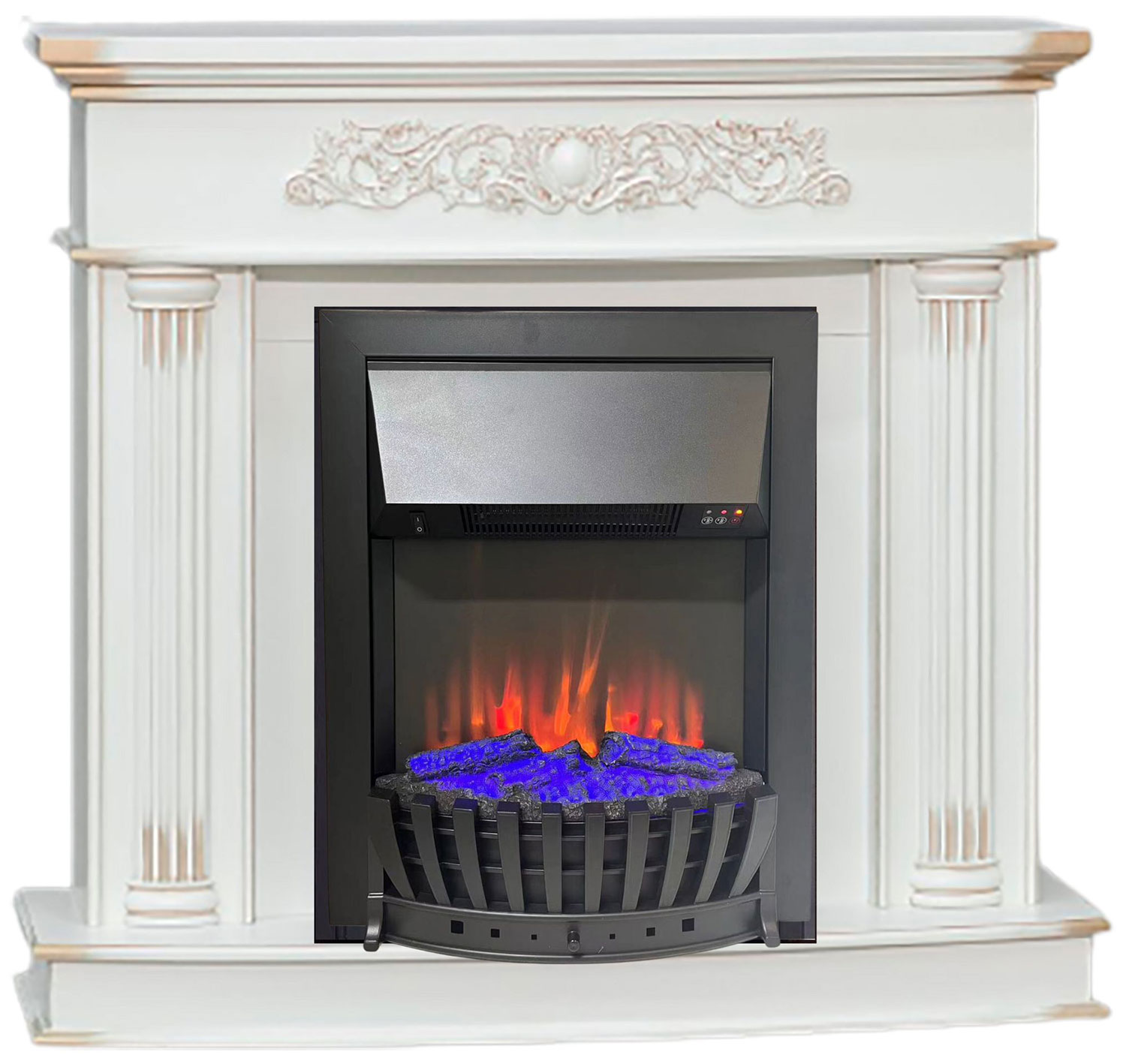 

Каминокомплект Elekam Gloria белый с очагом Velar F2020G2