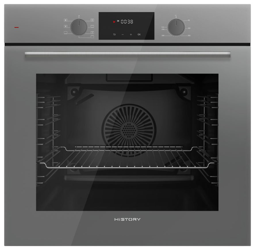 Изображение товара Электрический встроенный духовой шкаф HiSTORY OE728L.FGR 77 л серебристый
