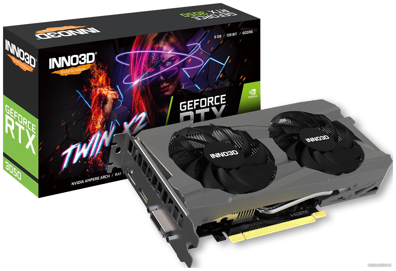 Изображение товара Видеокарта INNO3D GeForce RTX 3050 TWIN X2 8GB (N30502-08D6-1711VA41)