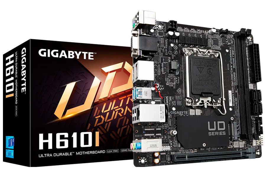 

Материнская плата Gigabyte H610I (LGA1700, ITX), Черный