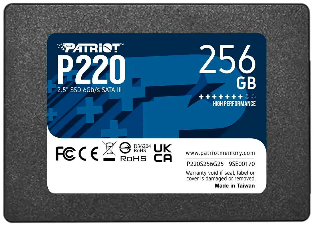 Изображение товара SSD накопитель Patriot Memory 2.5" P220 256 Гб SATA III (P220S256G25)