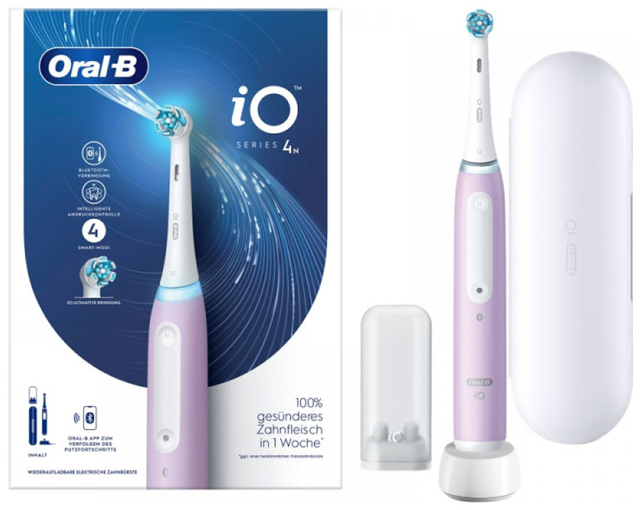 Электрическая зубная щетка Braun Oral-B iO4, лавандовая Электрическая зубная щетка Braun Oral-B iO4, лавандовая