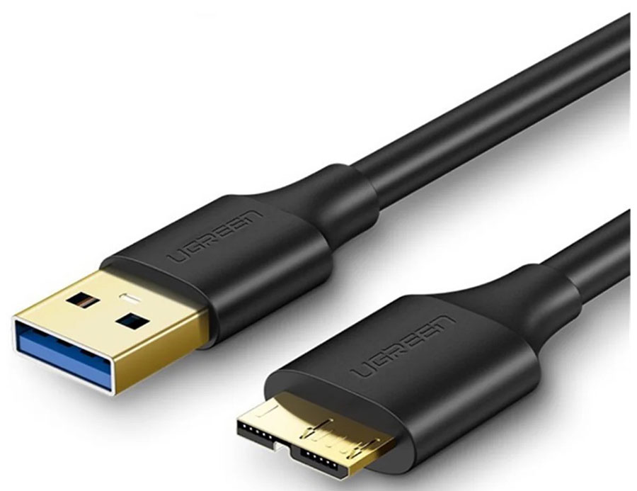 

Кабель Ugreen US130 (10841) USB 3.0 A Male to Micro USB 3.0 Male Cable, 1 м, черный