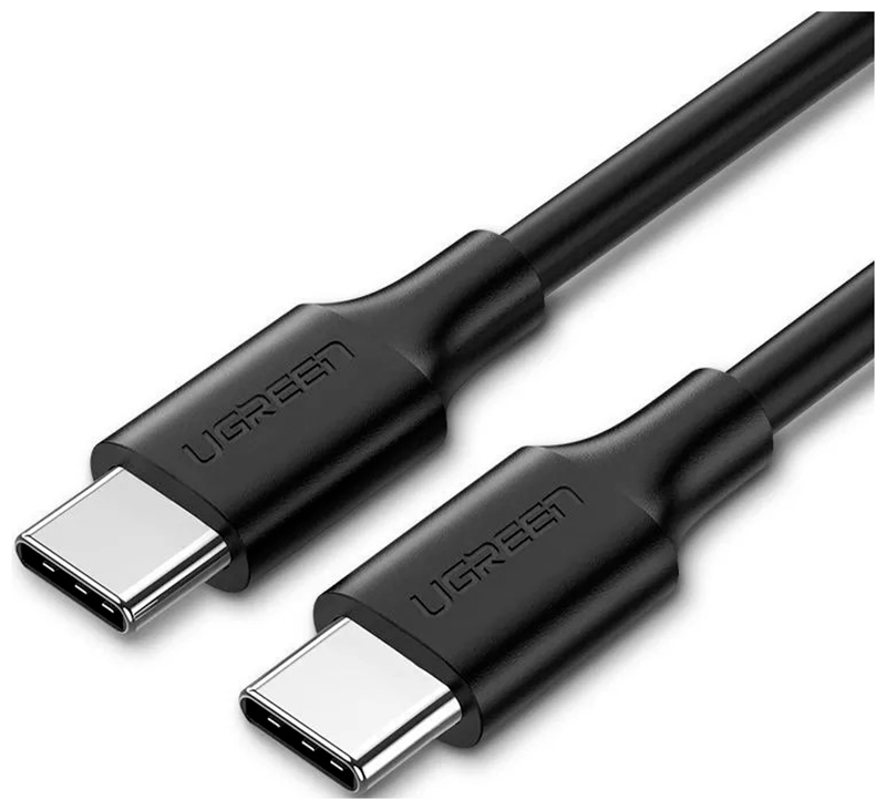 Изображение товара Кабель Ugreen US286 (10306) USB-C 2.0 Male To USB-C 2.0 Male 3A Data Cable. Длина: 2м. Цвет: черный