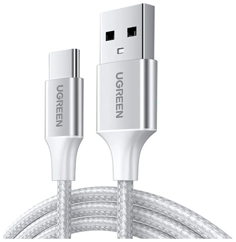 

Кабель Ugreen US288 (60133) USB-A 2.0 to USB-C Cable Nickel Plating Aluminum Braid. Длина: 2м. Цвет: серебристый