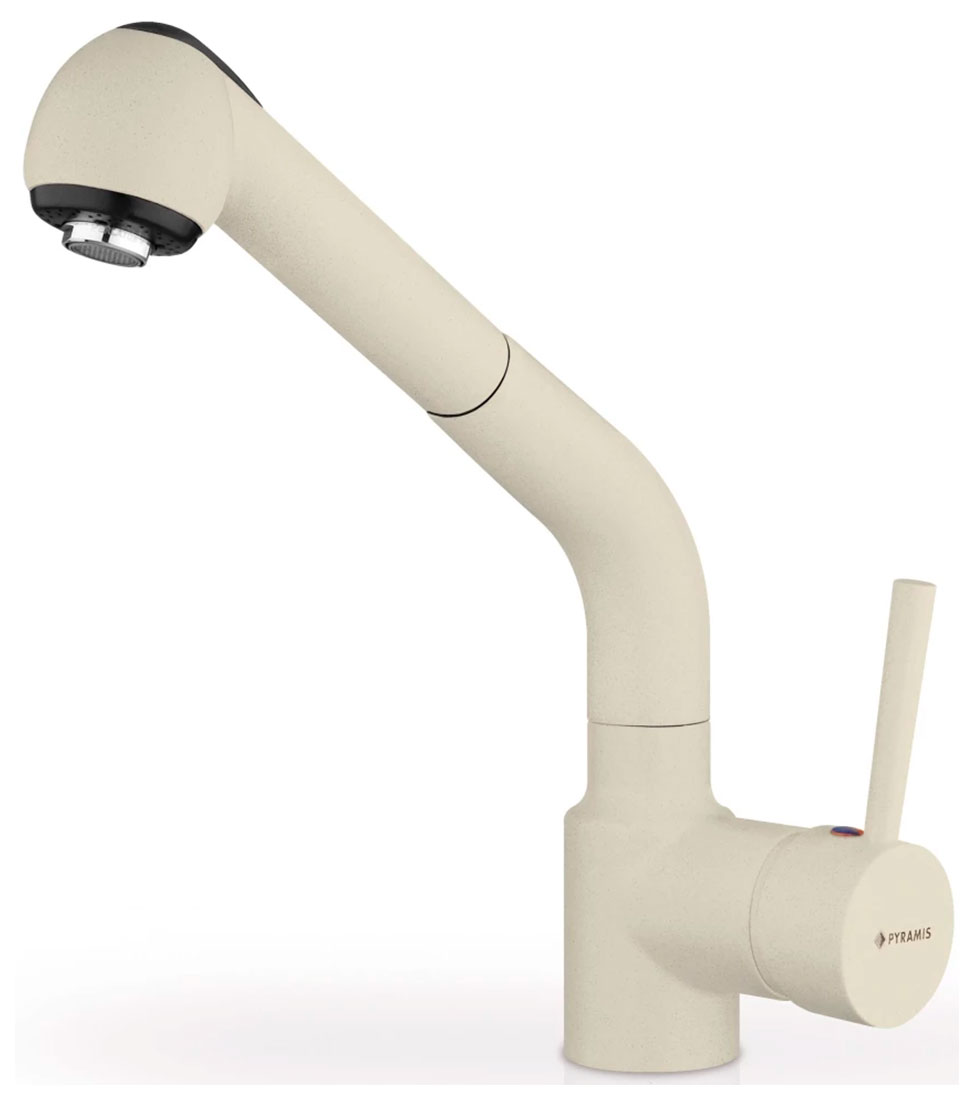 Изображение товара Кухонный смеситель Pyramis BALATA шампань однорычажный с выдвижным изливом