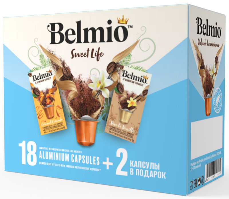 Изображение товара Набор кофе в капсулах Belmio Sweet Life, для системы Nespresso, 20 капсул