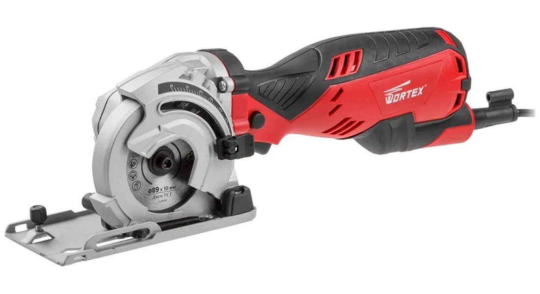 Изображение товара Циркулярная пила Wortex HS 2865 в коробке + 3 пильных диска (650 Вт, 89х10 мм, до 28 мм) (HS286501126)