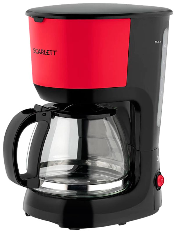 Изображение товара Кофеварка Scarlett SC-CM33013, 750 Вт, черный/красный