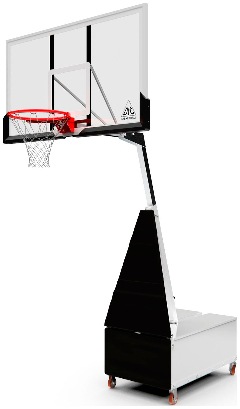 Изображение товара Баскетбольная мобильная стойка DFC EXPERT 60SG с регулировкой и защитой потолочный щит