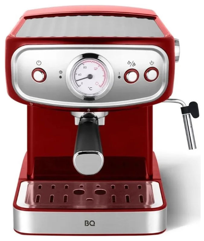 Изображение товара Кофеварка эспрессо BQ CM1006, красный-стальной