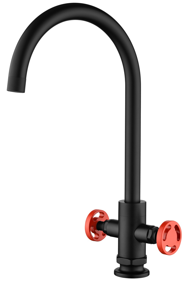 Изображение товара Кухонный смеситель Kaiser Topaz Черный матовый (17333-2)