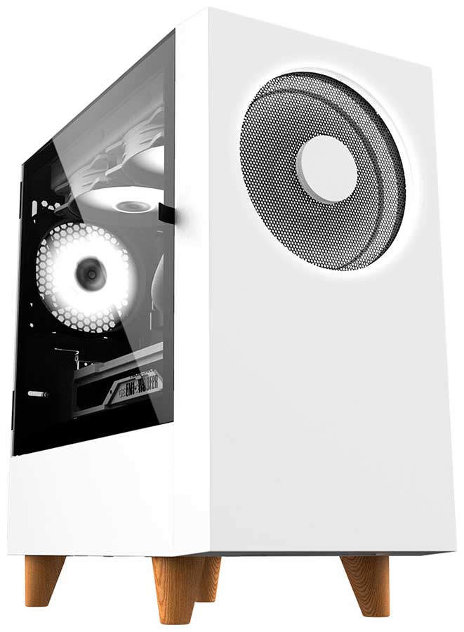 

Компьютерный корпус Wizmax EM1 Woofer White, Белый