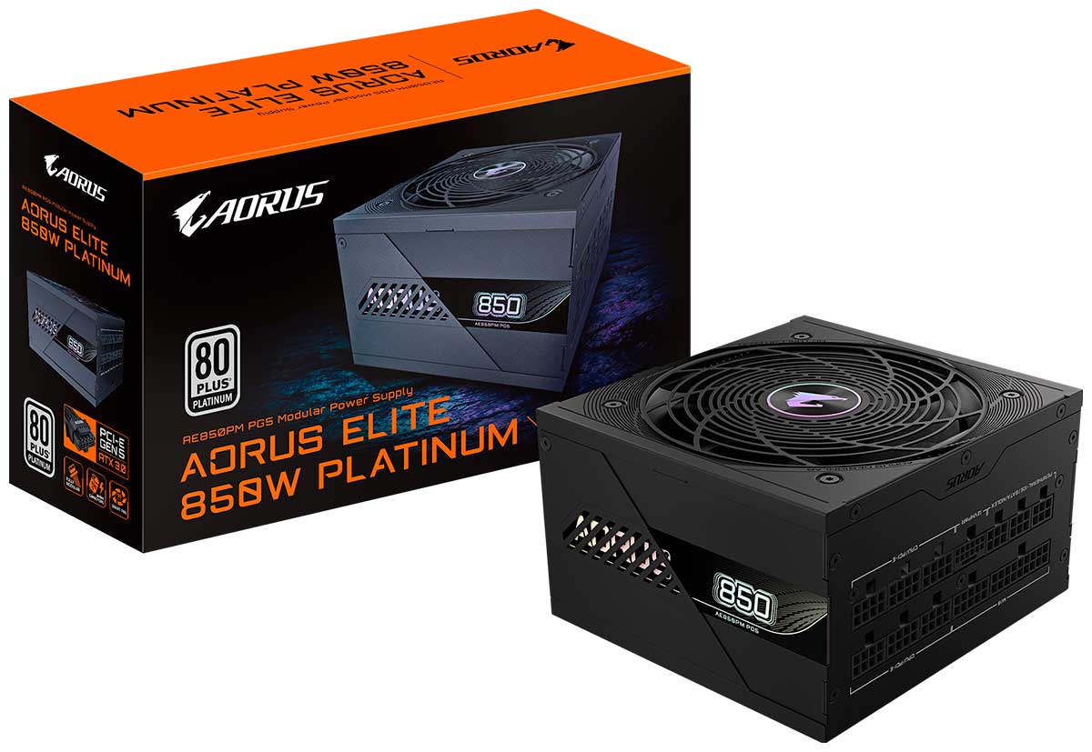 Изображение товара Блок питания Gigabyte ATX 850W Aorus Elite GP-AE850PM PG5 platinum
